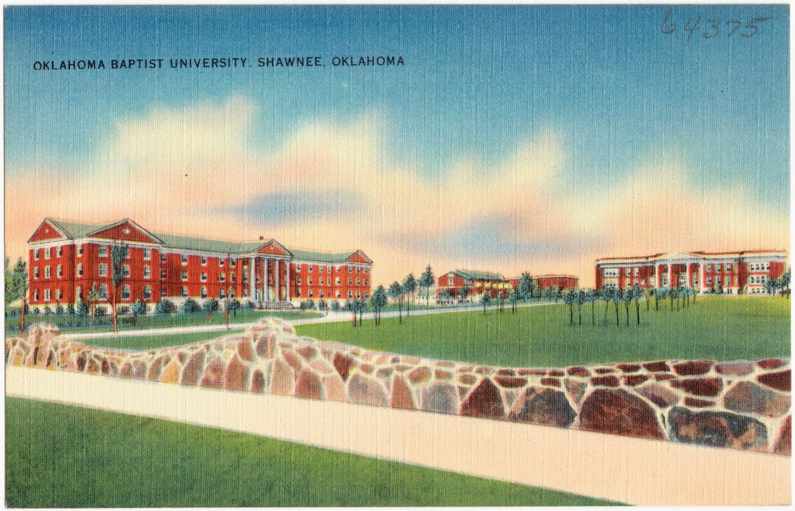 Oklahoma Baptist University, Shawnee, Oklahoma, Boston Public Library - undated