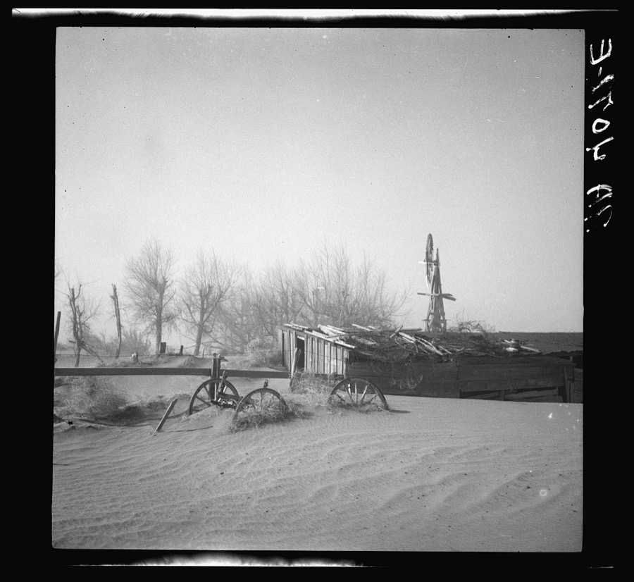 Results of a dust storm. Cimarron County, Oklahoma
