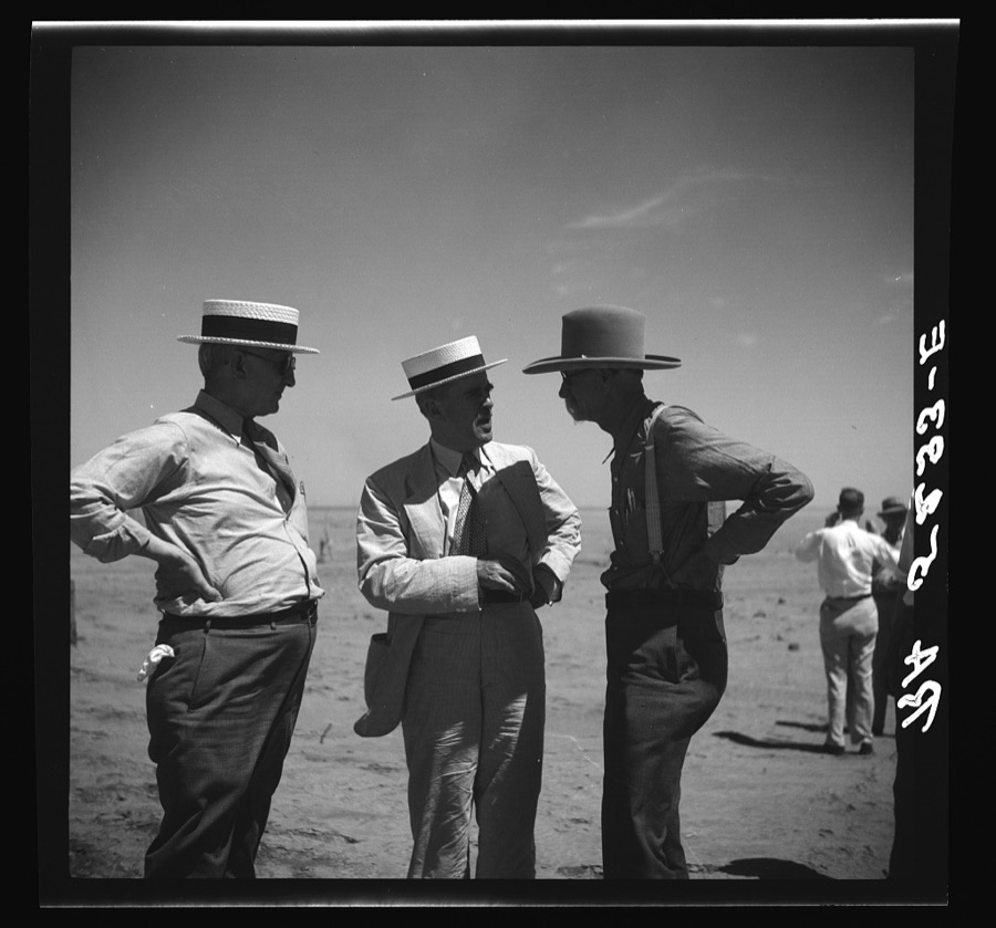 Dr. Cooke and Dr. Gray with farmer of Boise City, Oklahoma. President's report