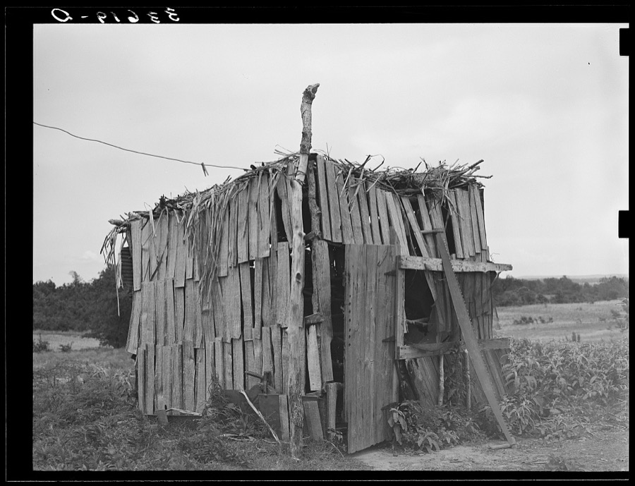 Chicken shed of Negro tenant farmer in Wagoner County, Oklahoma