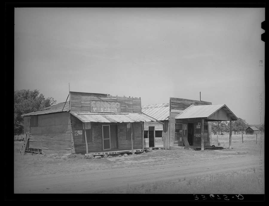 Old store in Akins, Oklahoma, now used as living quarters