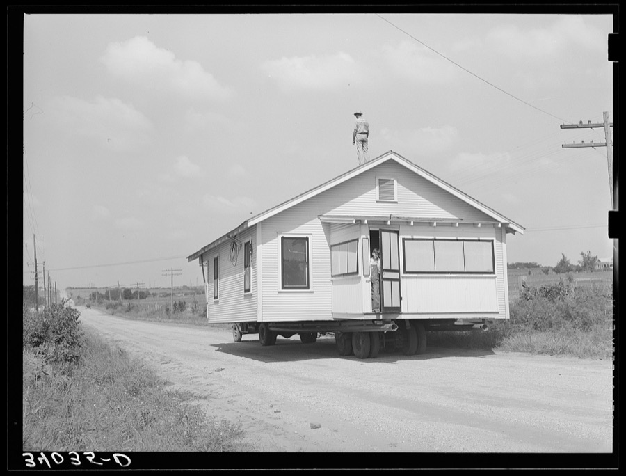 Moving a house. Seminole, Oklahoma