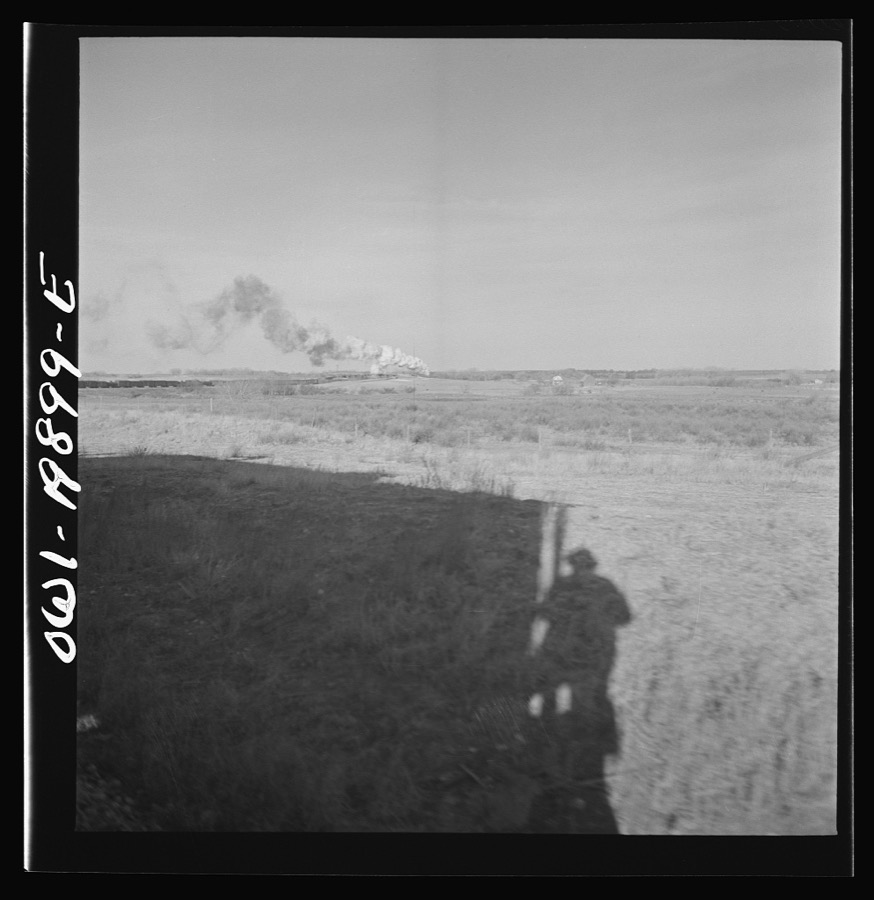 Woodward, Oklahoma. Dry steam along the Atchison, Topeka, and Santa Fe Railroad