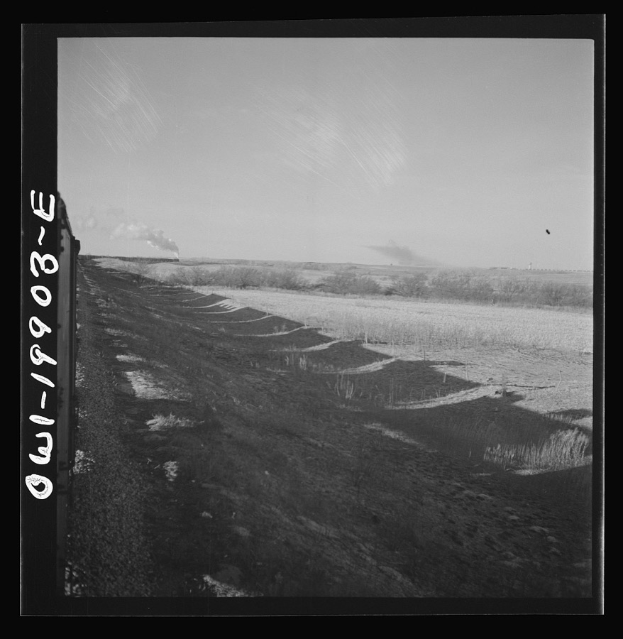 Woodward, Oklahoma. Dry steam along the Atchison, Topeka, and Santa Fe Railroad