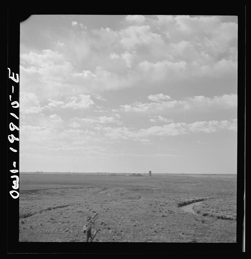 Tangier, Oklahoma. Scrub lands along the Atchison, Topeka, and Santa Fe Railroad