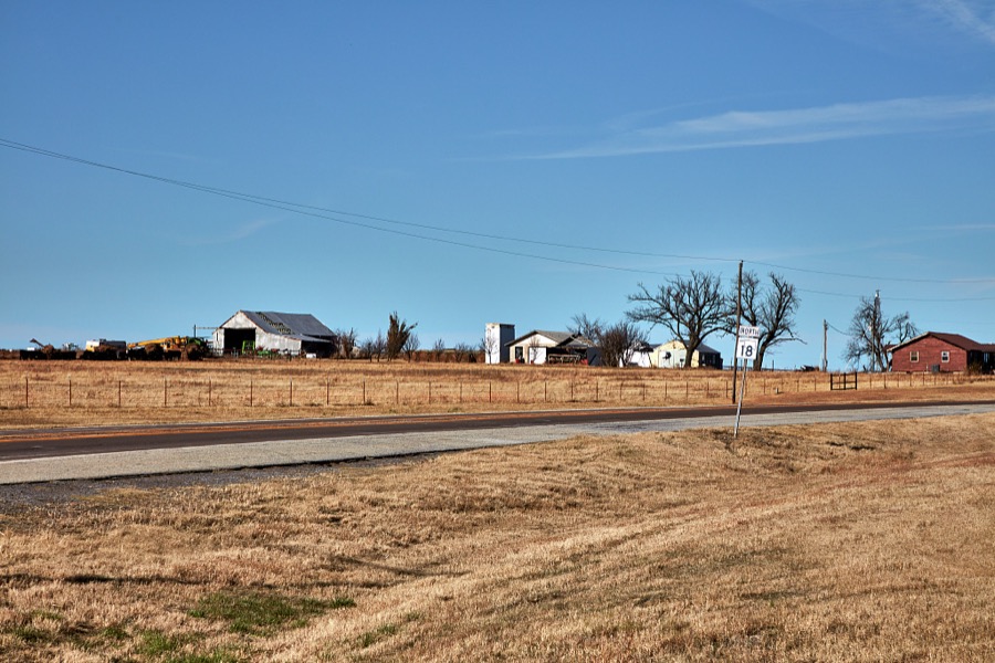 Rural scene near the small Payne County, Oklahoma, city of Yale