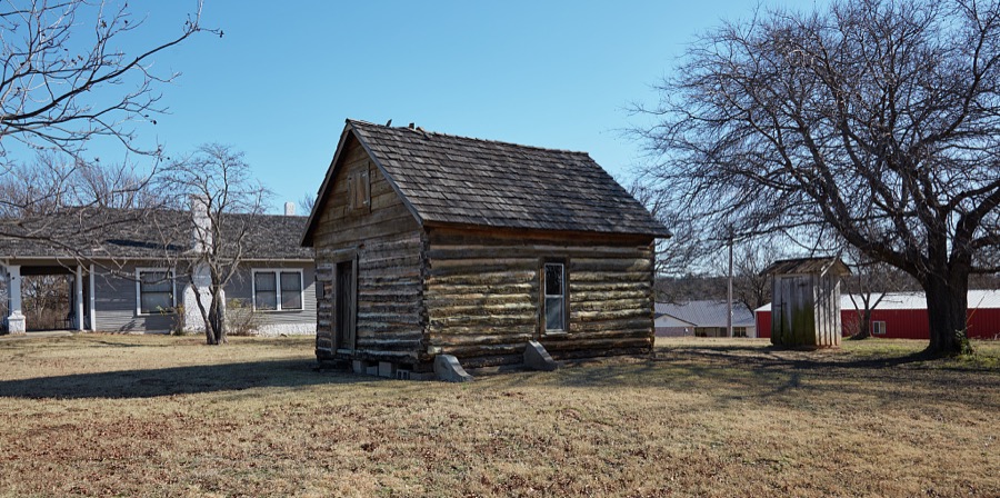The restored, 1876 Rice-Payne cabin, thought to be the oldest standing house in Yale, a small city in Payne County, Oklahoma, is regularly upstaged by its next-door neighbor, a modest house once occupied by Jim Thorpe, a Native American gold medalist Olympic athlete and, briefly, professional football star