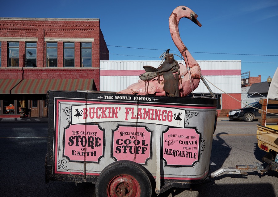 Pawhuska, a small city on the Osage Indian Nation in Osage County, Oklahoma, is by no means a sleepy, unimaginative place, as this image attests