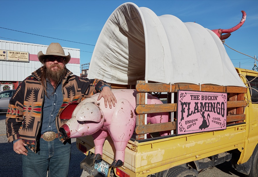 Pawhuska, a small city on the Osage Indian Nation in Osage County, Oklahoma, is by no means a sleepy, unimaginative place, as this image attests