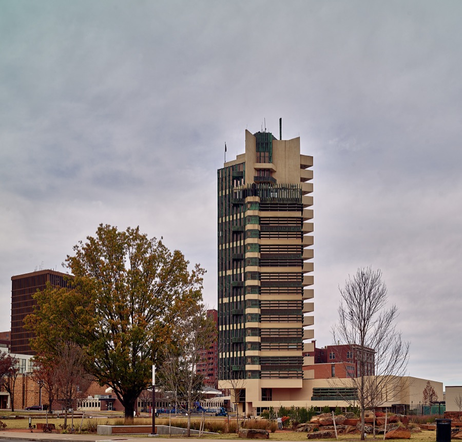 Price Tower is one of the most famous buildings that American architect Frank Lloyd Wright designed and it was completed in 1956 in Bartlesville, Oklahoma