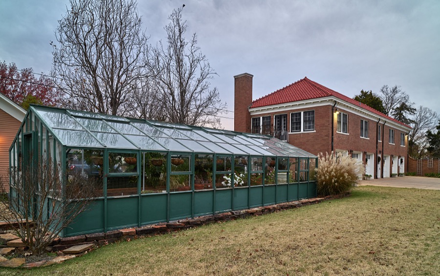 The family greenhouse at the Frank Phillips Home in Bartlesville, Oklahoma