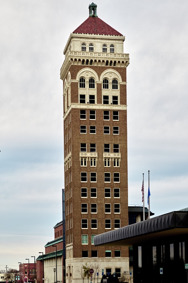 The fourteen-story Frank Phillips Tower, completed in 1930 in Bartlesville, Oklahoma
