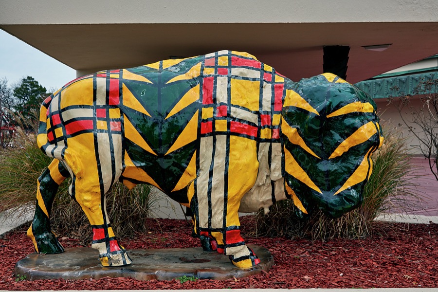 American bison sculpture in Bartlesville, Oklahoma