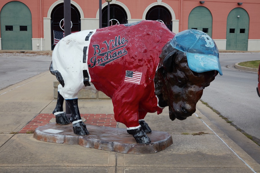 American bison sculpture in Bartlesville, Oklahoma