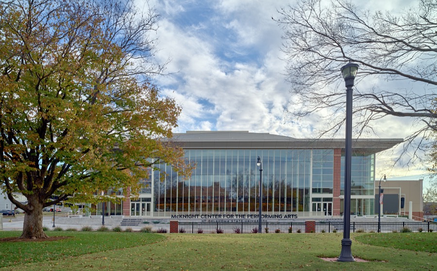 The McKnight Center for the Performing Arts at Oklahoma State University in Stillwater, a key agricultural center in Oklahoma