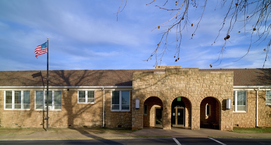 One of the remaining buildings of the Pawnee Agency and Pawnee Boarding School, established after the Pawnee tribe came to what is now Oklahoma in 1875 as part of the forcible movement of tribes from eastern lands to what was called the "Indian Nation"