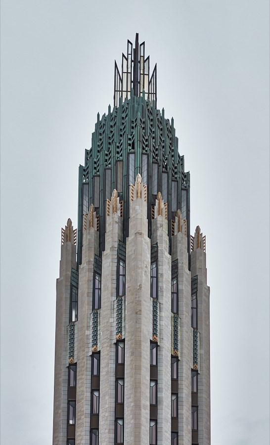 Bell tower of the Boston Avenue United Methodist Church in Tulsa, Oklahoma, a house of worship so stunning that it makes most tourist-attraction lists in the city