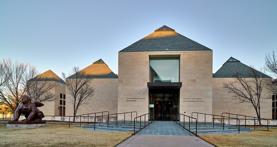The Fred Jones Jr. Museum of Art on the University of Oklahoma campus in Norman, a prominent suburb of the Oklahoma capital city of Oklahoma City