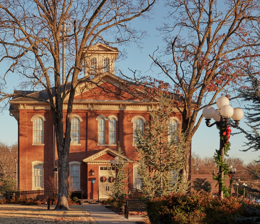 The Cherokee National History Museum in Tahlequah, Oklahoma, which was the capital of the Cherokee Nation established in the 19th Century after the forcible relocation to what was then "Indian Territory" from their original homelands in eastern U.S. states
