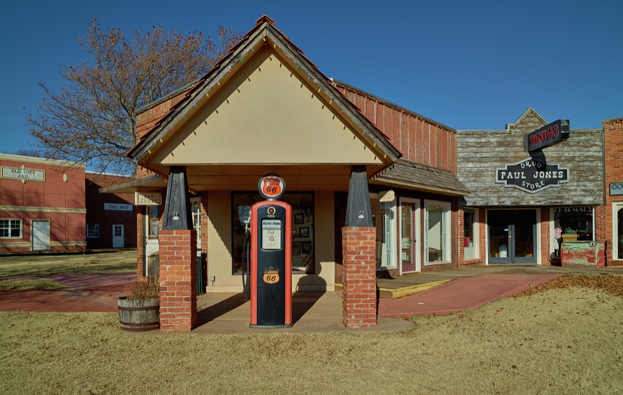 A vintage Phillips 66 gasoline pump at the National Route 66 Museum in Elk City, Oklahoma, along the historic "Mother Road" that ran (and still does in limited sections) from Chicago, Illinois, to Santa Monica, California