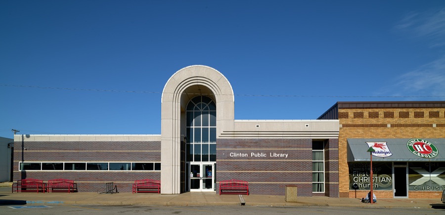 The public library in the western Oklahoma city of Clinton
