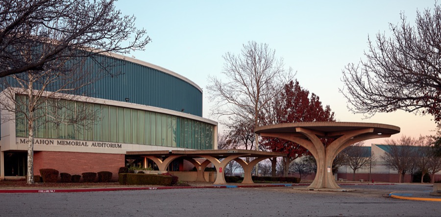 McMahon Memorial Auditorium, the principal performance space in Lawton, a city on the southern plains of Oklahoma, near the Texas border, was dedicated in 1955