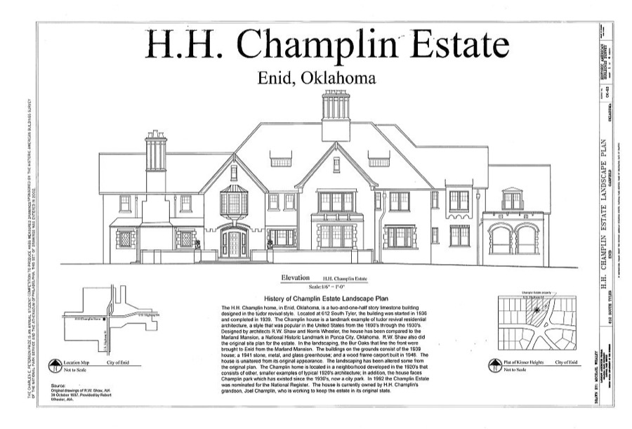 H.H. Champlin Estate, 612 South Tyler Avenue, Enid, Garfield County, OK