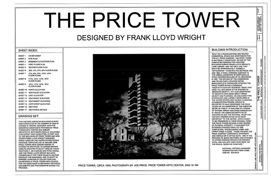 Price Tower, 510 South Dewey Avenue, Bartlesville, Washington County, OK
