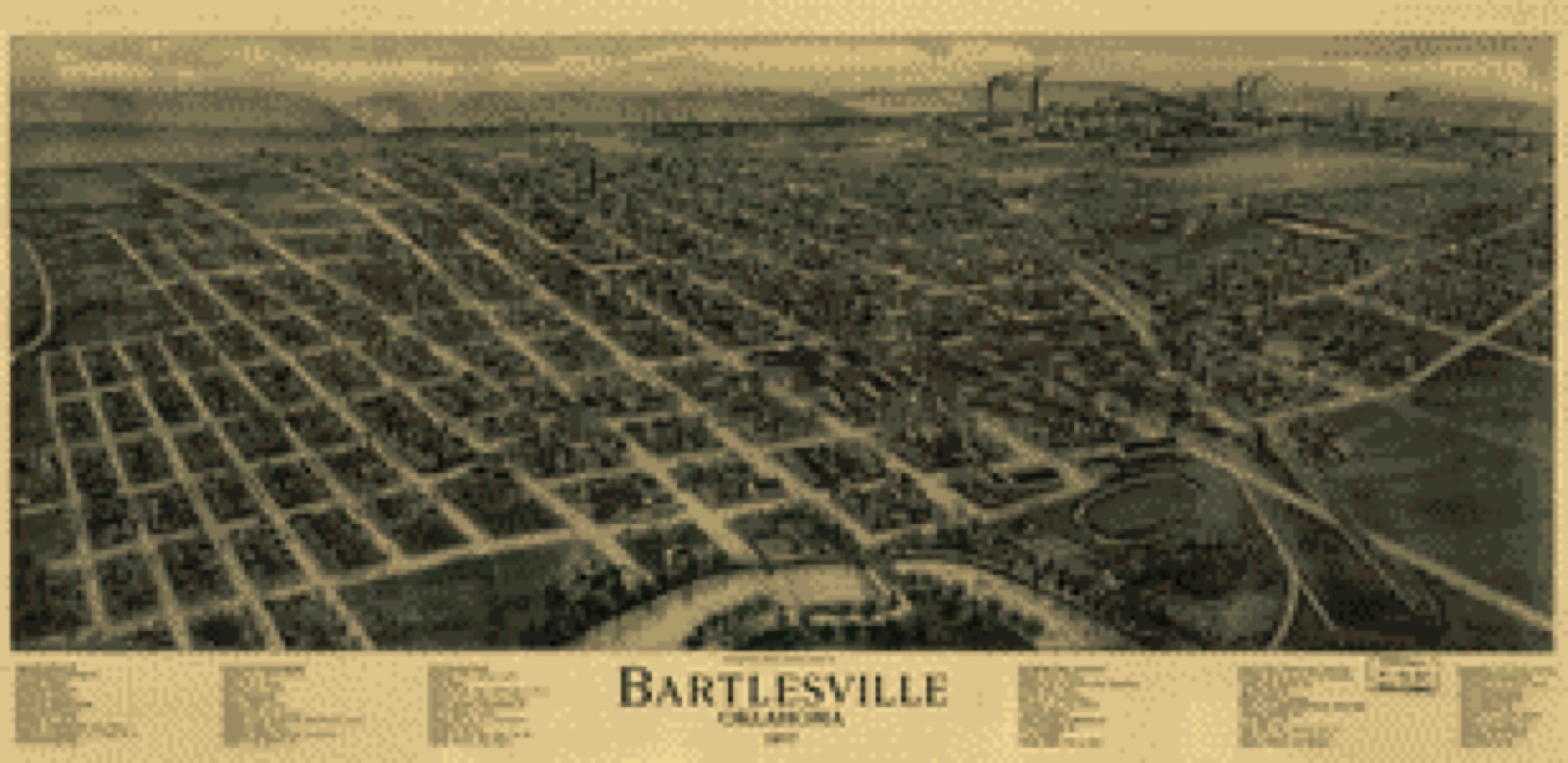 Bird's-eye view, 1917 - Bartlesville, Oklahoma 1917