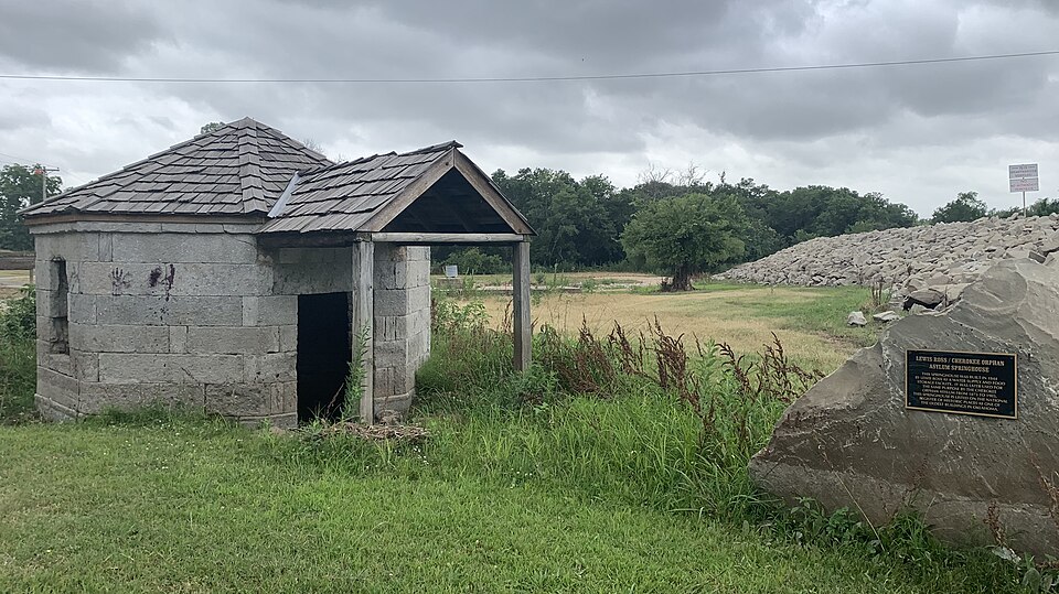 Photograph of Lewis Ross/Cherokee Orphan Asylum Springhouse
