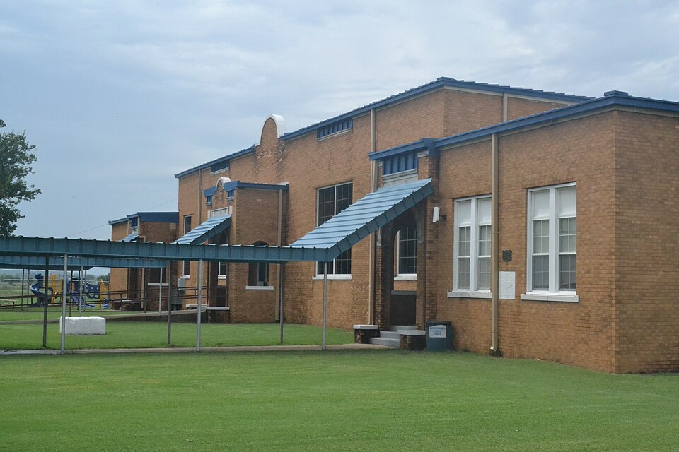 Photograph of Pittsburg School and Gymnasium