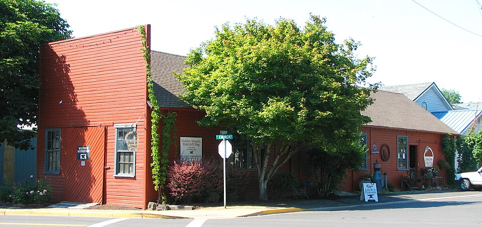 Photograph of Windischar's General Blacksmith Shop
