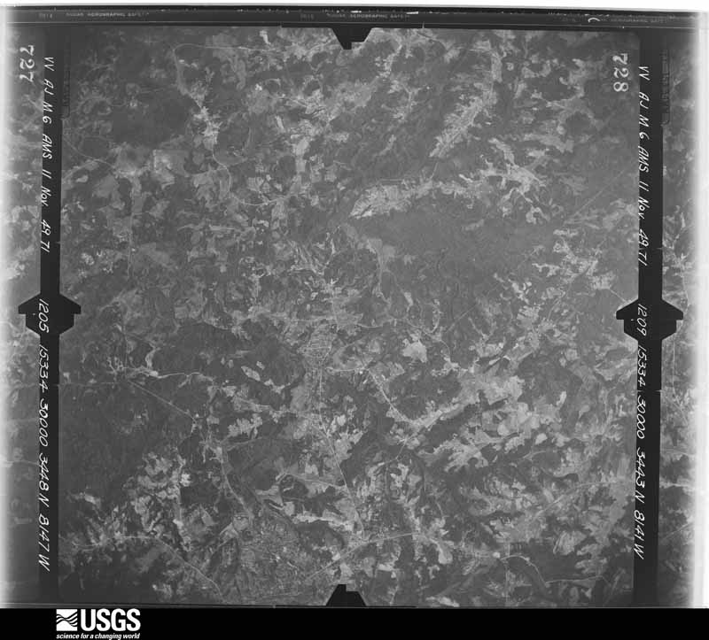 U.S. Geological Survey aerial photograph, 1949-11-11, scale 1:57000
