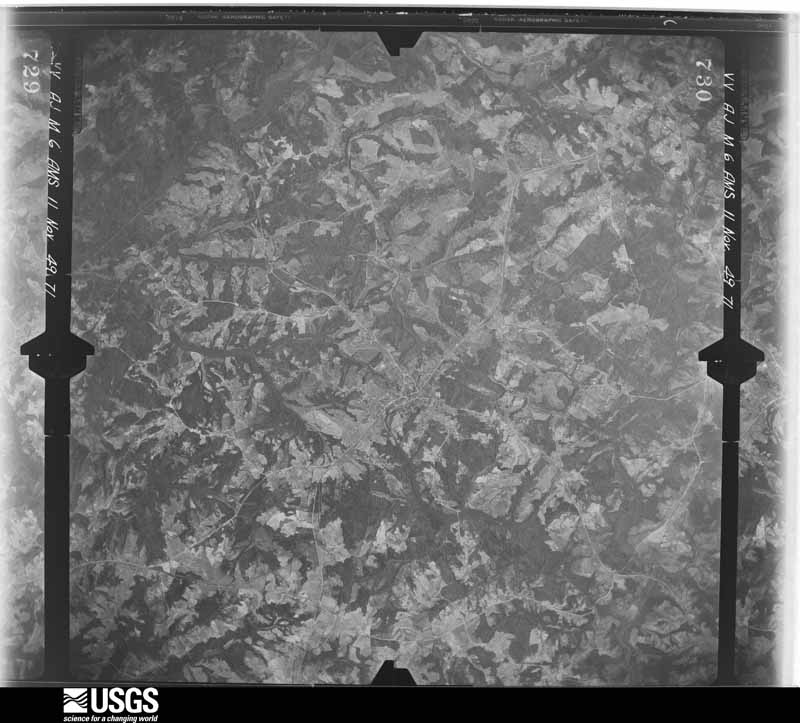 U.S. Geological Survey aerial photograph, 1949-11-11, scale 1:57000