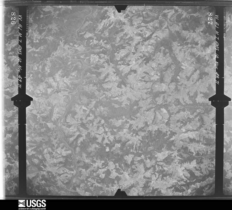 U.S. Geological Survey aerial photograph, 1949-11-12, scale 1:57000