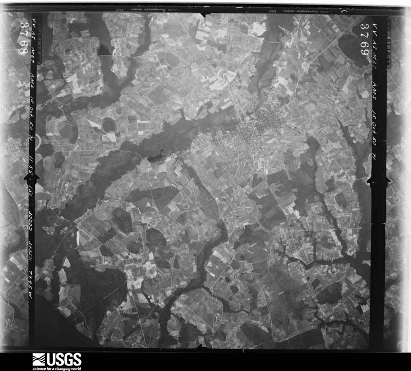 U.S. Geological Survey aerial photograph, 1950-10-15, scale 1:58000