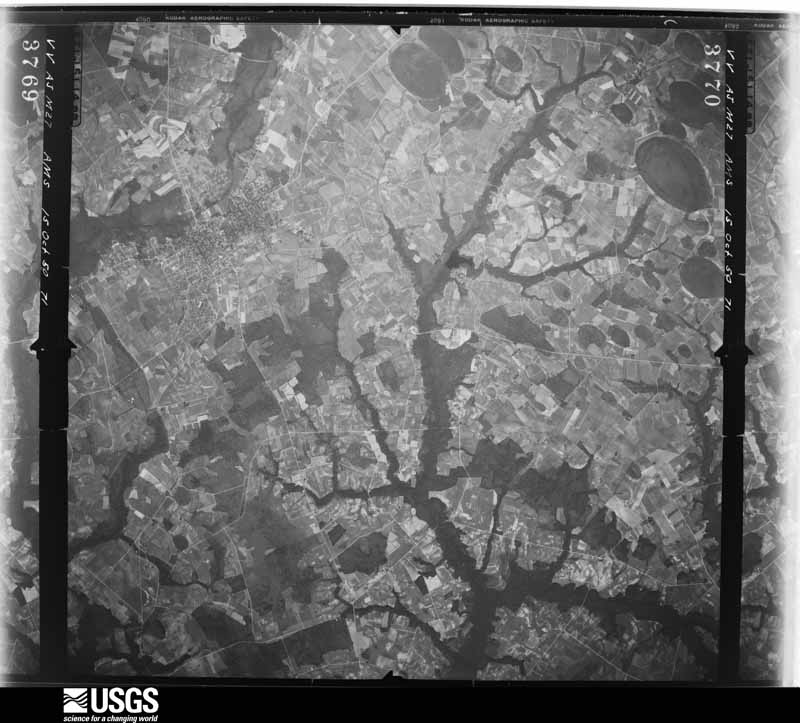U.S. Geological Survey aerial photograph, 1950-10-15, scale 1:58000
