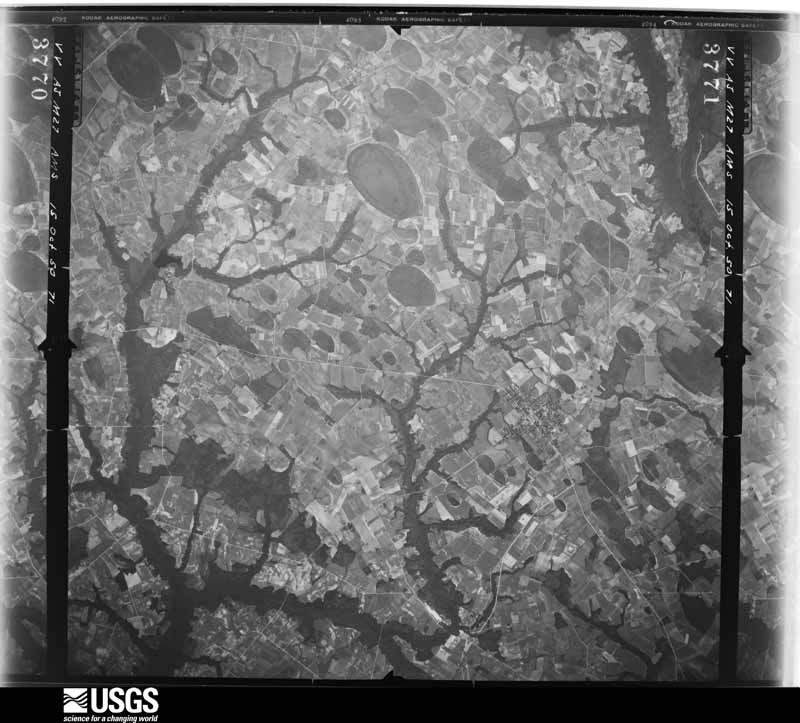 U.S. Geological Survey aerial photograph, 1950-10-15, scale 1:58000