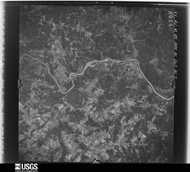 U.S. Geological Survey aerial photograph, 1950-10-31, scale 1:57000