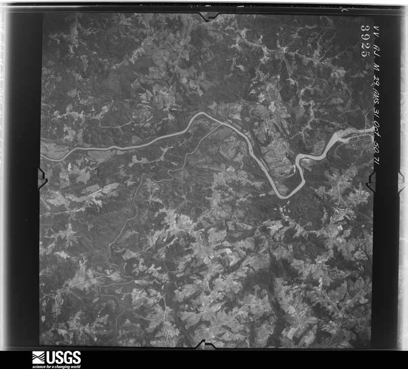 U.S. Geological Survey aerial photograph, 1950-10-31, scale 1:57000