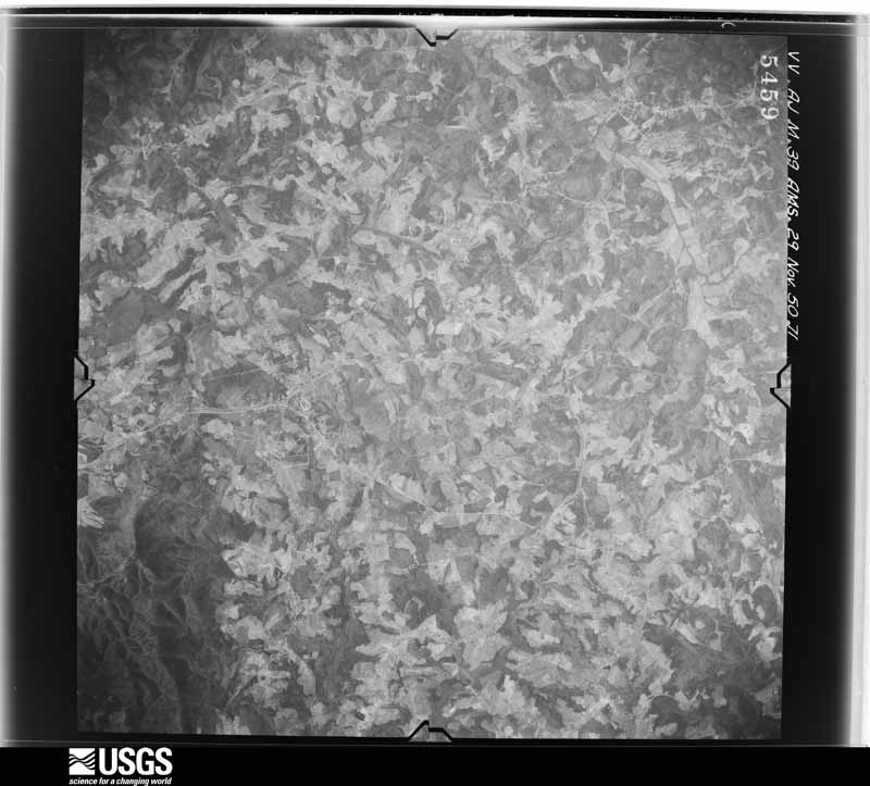 U.S. Geological Survey aerial photograph, 1950-11-29, scale 1:59000