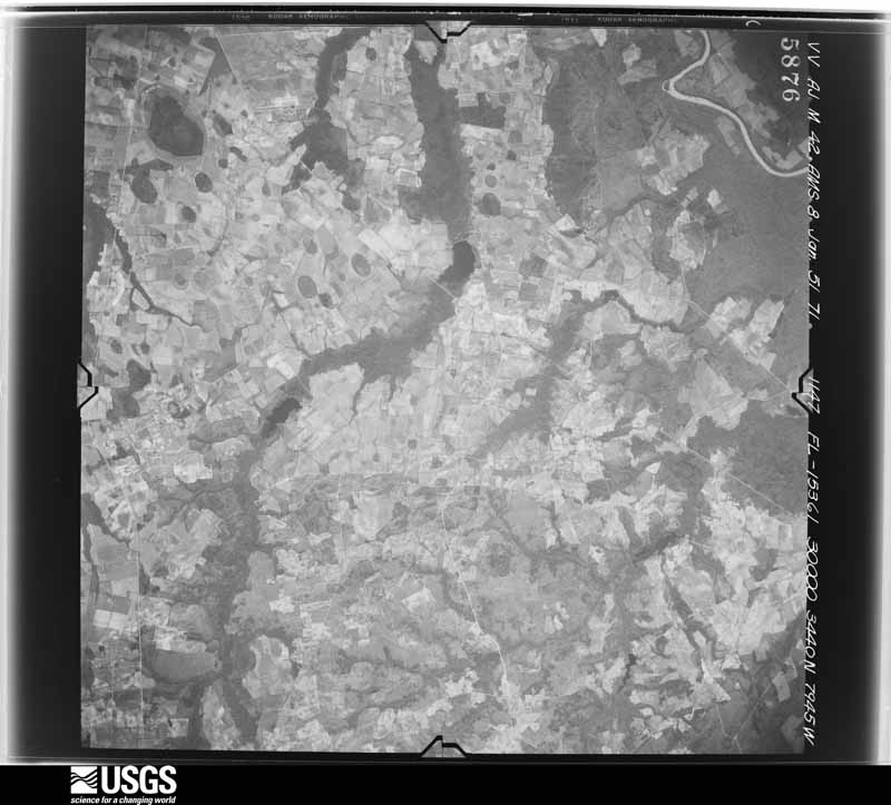 U.S. Geological Survey aerial photograph, 1951-01-08, scale 1:58000