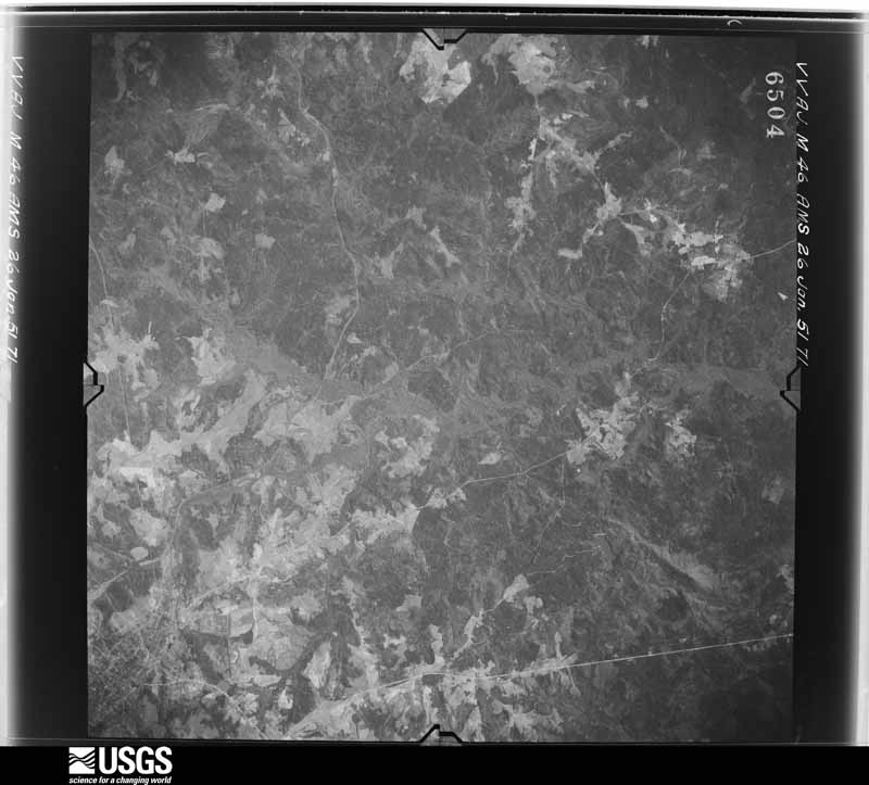 U.S. Geological Survey aerial photograph, 1951-01-26, scale 1:59000