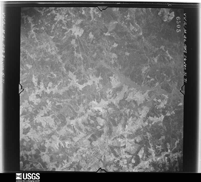 U.S. Geological Survey aerial photograph, 1951-01-26, scale 1:59000