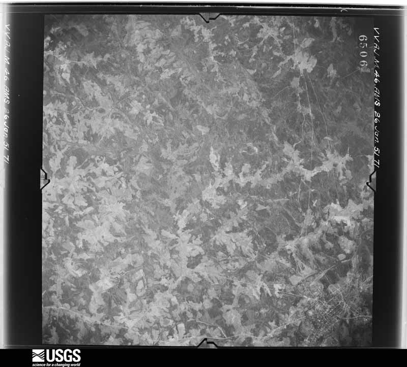 U.S. Geological Survey aerial photograph, 1951-01-26, scale 1:59000