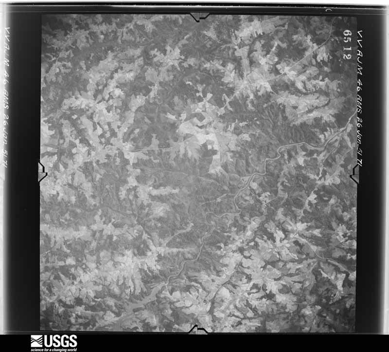 U.S. Geological Survey aerial photograph, 1951-01-26, scale 1:59000