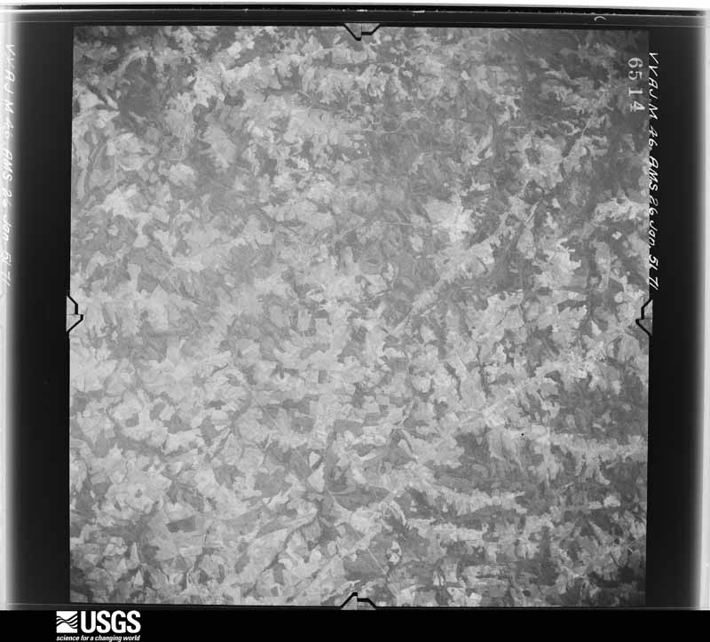 U.S. Geological Survey aerial photograph, 1951-01-26, scale 1:59000