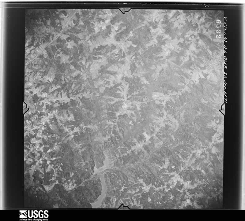 U.S. Geological Survey aerial photograph, 1951-01-26, scale 1:59000