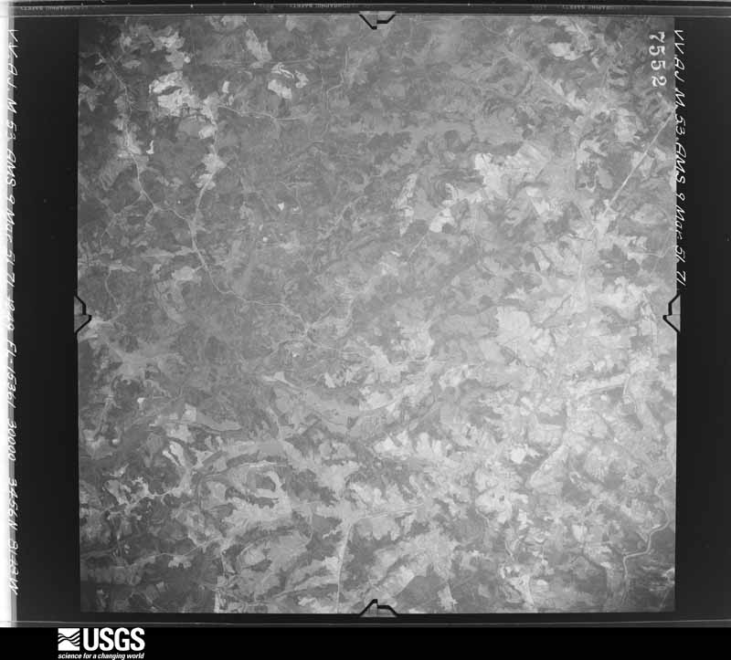 U.S. Geological Survey aerial photograph, 1951-03-09, scale 1:59000
