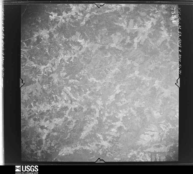 U.S. Geological Survey aerial photograph, 1951-03-09, scale 1:59000